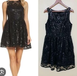 Chic Black Lace Party Dress